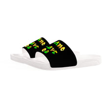 Load image into Gallery viewer, Ti Amo I love you - Exclusive Brand - Black - Hip Hop Lettering - Slide Sandals - White Soles
