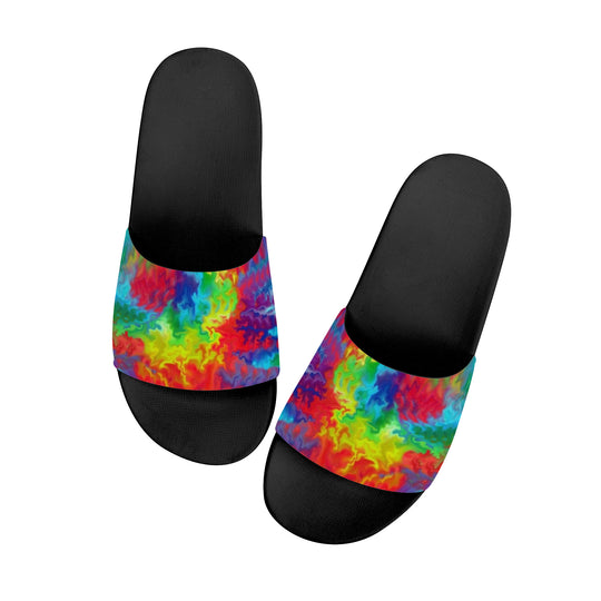 Ti Amo I love you - Exclusive Brand - Rainbow - Womens - Slide Sandals - Black Soles