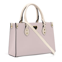 Load image into Gallery viewer, Ti Amo I love you - Exclusive Brand - Oyster Pink - Luxury Womens PU Tote Bag - Cream Straps
