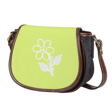 Load image into Gallery viewer, Ti Amo I love you - Exclusive Brand - Mindaro - White Daisy - Saddle Bag
