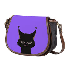 Load image into Gallery viewer, Ti Amo I love you - Exclusive Brand - Heliotrope 3 - Black Cat - Saddle Bag
