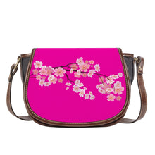 Load image into Gallery viewer, Ti Amo I love you - Exclusive Brand - Hollywood Cerise - Pink Floral -  Saddle Bag
