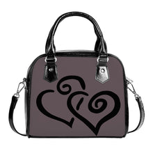 Load image into Gallery viewer, Ti Amo I love you - Exclusive Brand - Wenge - Double Black Heart -  Shoulder Handbag
