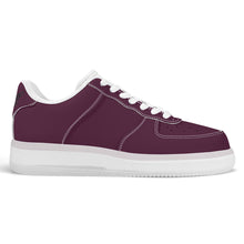 Load image into Gallery viewer, Ti Amo I love you - Exclusive Brand - Deep Wine - Skelton Hands with Heart - Transparent Low Top Air Force Leather Shoes
