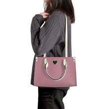 Load image into Gallery viewer, Ti Amo I love you - Exclusive Brand - Lipstick Pink - Luxury Womens PU Tote Bag - Cream Straps
