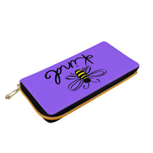 Load image into Gallery viewer, Ti Amo I love you- Exclusive Brand - Heliotrope 3 - Bee Kind - Zipper Purse Clutch Bag
