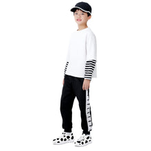 Load image into Gallery viewer, Ti Amo I love you - Exclusive Brand - White with Black Cow Spots - Kids Sneakers - White Soles
