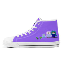 Load image into Gallery viewer, Ti Amo I love you  - Exclusive Brand  - Heliotrope 3 - High-Top Canvas Shoes  - White Soles
