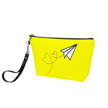 Load image into Gallery viewer, Ti Amo I love you - Exclusive Brand - Yellow - Paper Airplane - Sling Cosmetic Bag
