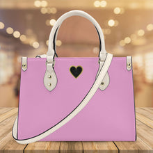 Load image into Gallery viewer, Ti Amo I love you - Exclusive Brand - Powder Pink - Luxury Womens PU Tote Bag - Cream Straps
