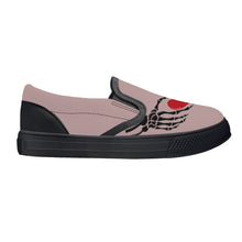 Load image into Gallery viewer, Ti Amo I love you - Exclusive Brand  - Thatch - Skeleton Hands with Heart  - Kids Slip-on shoes - Black Soles
