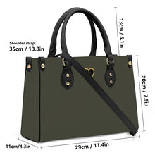 Load image into Gallery viewer, Ti Amo I love you - Exclusive Brand - Rifle Green - Luxury Womens PU Tote Bag - Black Straps
