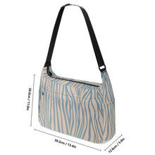 Load image into Gallery viewer, Ti Amo I love you - Exclusive Brand  - Bone with Bali Hai Stripes - Journey Computer Shoulder Bag
