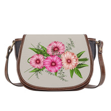 Load image into Gallery viewer, Ti Amo I love you - Exclusive Brand - Swirl - Pink Floral - Saddle Bag
