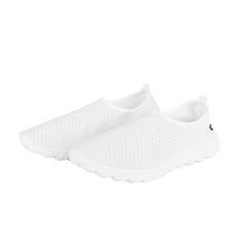 Load image into Gallery viewer, Ti Amo I love you - Exclusive Brand  - White - Double Purple Heart - Women&#39;s Mesh Running Shoes
