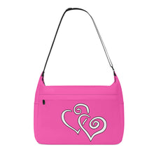 Load image into Gallery viewer, Ti Amo I love you - Exclusive Brand - Brilliant Rose - Double White Heart - Journey Computer Shoulder Bag
