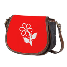 Load image into Gallery viewer, Ti Amo I love you - Exclusive Brand - Red - White Daisy -  Saddle Bag
