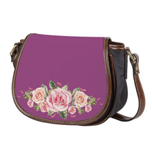 Load image into Gallery viewer, Ti Amo I love you - Exclusive Brand - Cannon Pink - Roses - Saddle Bag
