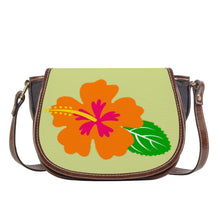 Load image into Gallery viewer, Ti Amo I love you - Exclusive Brand - Deco - Hawaiian Flower -  Saddle Bag
