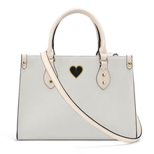 Load image into Gallery viewer, Ti Amo I love you - Exclusive Brand - Linen - Luxury Womens PU Tote Bag - Cream Straps
