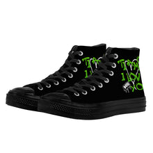 Load image into Gallery viewer, Ti Amo I love you - Exclusive Brand - Hip Hop Logo - High Top Canvas Shoes - Black Soles
