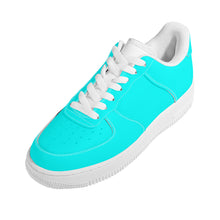 Load image into Gallery viewer, Ti Amo I love you - Exclusive Brand  - Aqua / Cyan - Skeleton Hands with Heart - Low Top Unisex Sneakers
