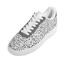 Load image into Gallery viewer, Ti Amo I love you - Exclusive Brand - White with Black Vines - Low Top Unisex Sneakers
