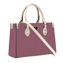 Load image into Gallery viewer, Ti Amo I love you - Exclusive Brand - Raspberry Glacé - Luxury Womens PU Tote Bag - Cream Straps
