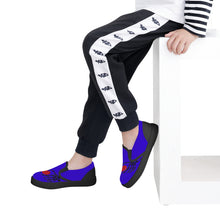 Load image into Gallery viewer, Ti Amo I love you - Exclusive Brand - Interdimensional Blue - Skeleton Hands with Heart  - Kids Slip-on shoes - Black Soles
