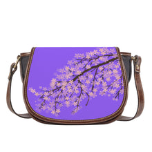 Load image into Gallery viewer, Ti Amo I love you-  Exclusive Brand - Heliotrope 3 - Blossom - Saddle Bag
