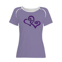 Load image into Gallery viewer, Ti Amo I love you - Exclusive Brand  - Kimberly - Double Purple Heart -  Women&#39;s T shirt
