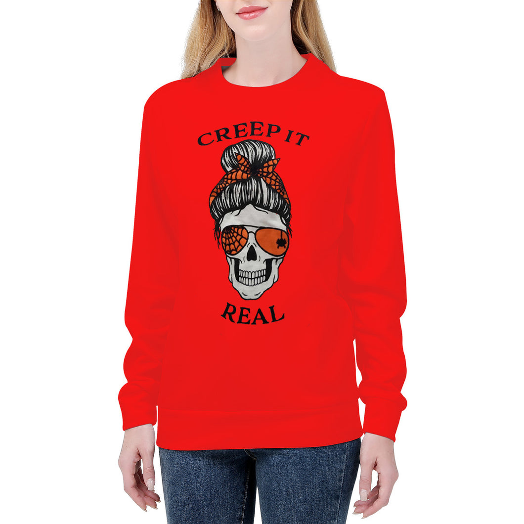 Ti Amo I love you - Exclusive Brand - Red - Mama Skeleton - CREEP IT REAL -Women's Sweatshirt