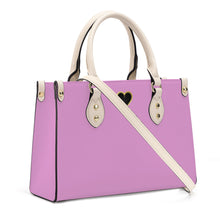 Load image into Gallery viewer, Ti Amo I love you - Exclusive Brand - Light Orchid - Luxury Womens PU Tote Bag - Cream Straps
