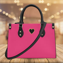 Load image into Gallery viewer, Ti Amo I love you - Exclusive Brand - Pink Lemonaide - Luxury Womens PU Tote Bag - Black Straps
