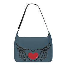 Load image into Gallery viewer, Ti Amo I love you - Exclusive Brand - Fiord - Skeleton Heart Hands  -  Journey Computer Shoulder Bag
