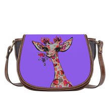 Load image into Gallery viewer, Ti Amo I love you - Exclusive Brand - Heliotrope 3 - Giraffe- Saddle Bag
