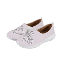 Load image into Gallery viewer, Ti Amo I love you - Exclusive Brand - Prim - Double White Heart - Women&#39;s Casual Slip On Shoe
