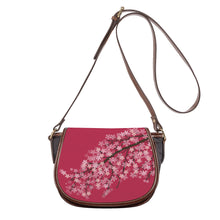 Load image into Gallery viewer, Ti Amo I love you-  Exclusive Brand - Viva Magenta - Blossom - Saddle Bag
