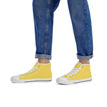 Load image into Gallery viewer, Ti Amo I love you - Exclusive Brand -  Mustard Yellow - High-Top Canvas Shoes - White Soles
