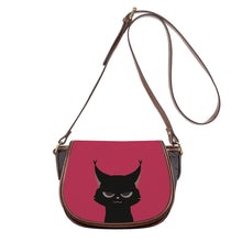 Load image into Gallery viewer, Ti Amo I love you - Exclusive Brand - Viva Magenta -  Black Cat - Saddle Bag
