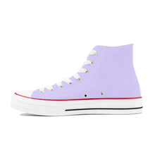 Load image into Gallery viewer, Ti Amo I love you - Exclusive Brand - Lilac - White Daisy - High Top Canvas Shoes - White  Soles
