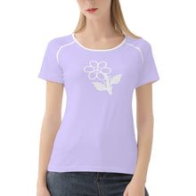 Load image into Gallery viewer, Ti Amo I love you - Exclusive Brand - Lilac - White Daisy - Women&#39;s T shirt
