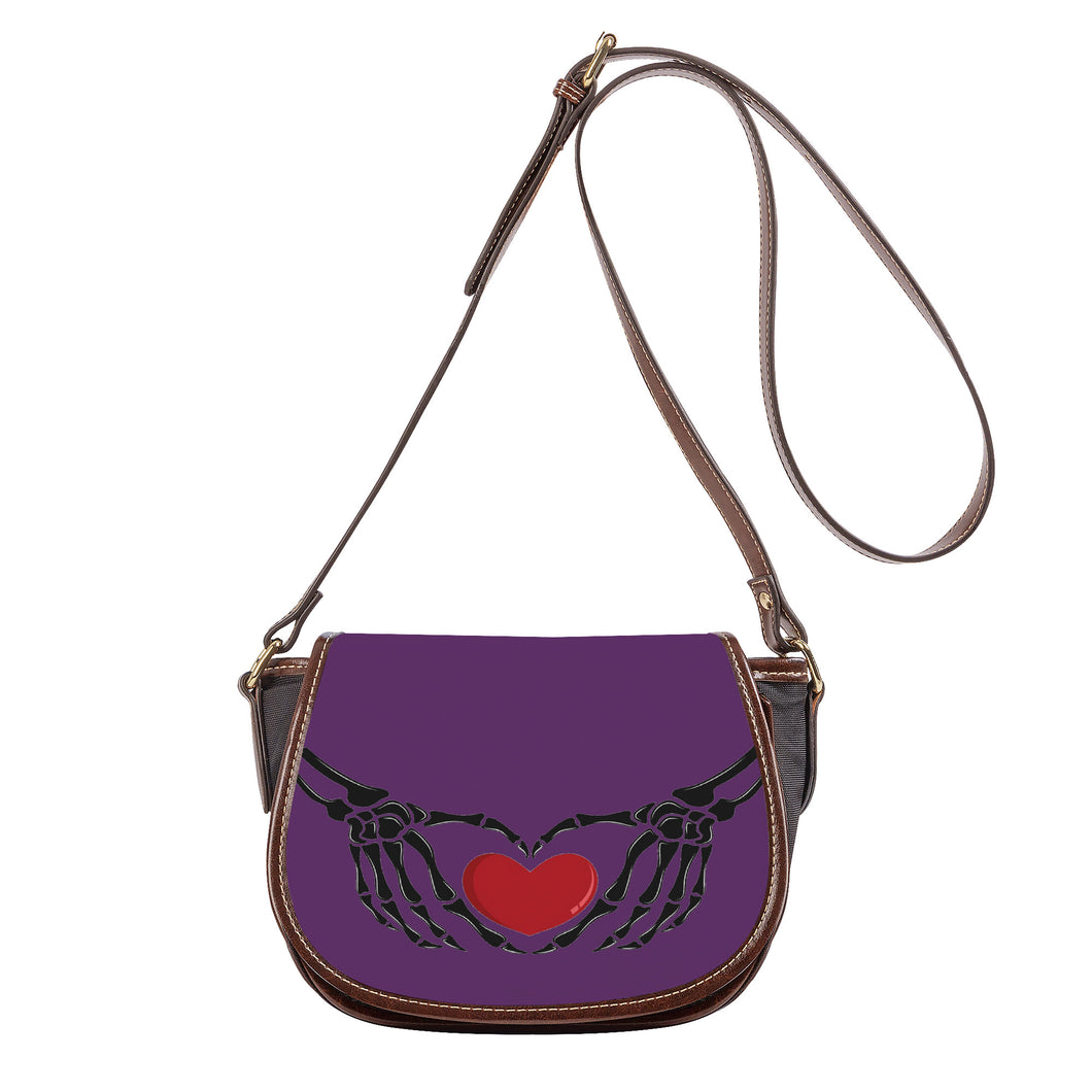 Ti Amo I love you - Exclusive Brand - Bossanova 2 - Skeleton Hands with Heart - Saddle Bag