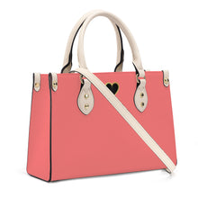 Load image into Gallery viewer, Ti Amo I love you - Exclusive Brand - Salmon Pink 2 - Luxury Womens PU Tote Bag - Cream Straps
