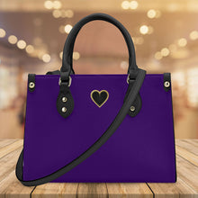 Load image into Gallery viewer, Ti Amo I love you - Exclusive Brand - Violent Violet - Luxury Womens PU Tote Bag - Black Straps
