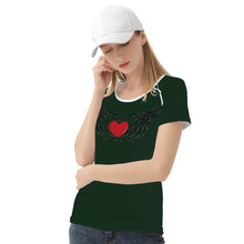 Load image into Gallery viewer, Ti Amo I love you - Exclusive Brand  - Celtic - Skeleton Hands with Heart  -Women&#39;s T shirt
