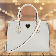 Load image into Gallery viewer, Ti Amo I love you - Exclusive Brand - Linen - Luxury Womens PU Tote Bag - Cream Straps
