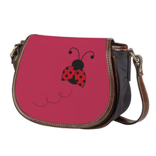 Load image into Gallery viewer, Ti Amo I love you - Exclusive Brand - Viva Magenta - Ladybug - Saddle Bag
