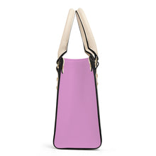 Load image into Gallery viewer, Ti Amo I love you - Exclusive Brand - Light Orchid - Luxury Womens PU Tote Bag - Cream Straps
