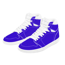 Load image into Gallery viewer, Ti Amo I love you - Exclusive Brand - Violet Blue - High Top Synthetic Leather Sneakers
